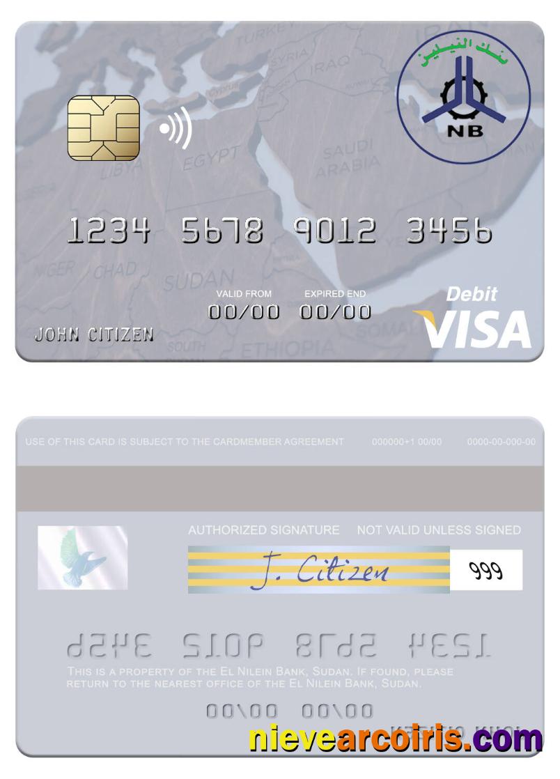 Sudan El Nilein Bank visa debit card